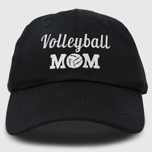 Black Volleyball Mom Cap
